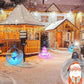 Boule décorative gonflable en PVC pour Noël en extérieur