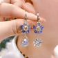 Boucles d’oreilles élégantes en cristal floral