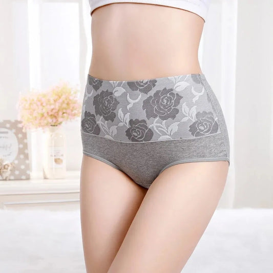 🌸Achetez 5 obtenez 5 gratuits🌸-Sous-vêtements en coton antibactériens et hygroscopiques amincissants abdominaux taille haute