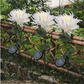 Lampe Solaire LED de Chrysanthèmes Artificiels pour Jardin