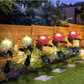 Lampe Solaire LED de Chrysanthèmes Artificiels pour Jardin