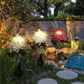 Lampe Solaire LED de Chrysanthèmes Artificiels pour Jardin